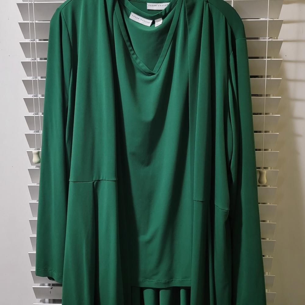 Susan Graver tank and cardigan set